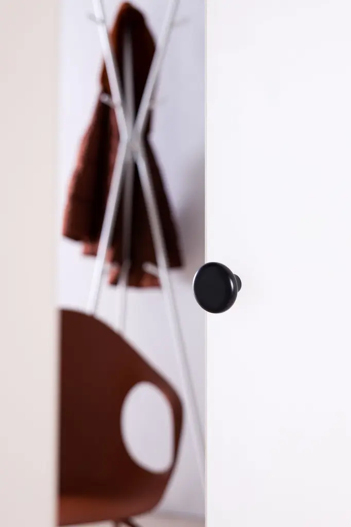 White door - Soap knob Etna black finish.webp