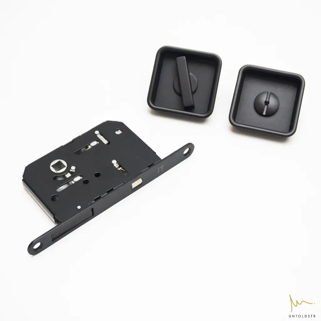 SDP003 SLIDING DOOR RECESS PULL WITH COINLOCK - SQUARE