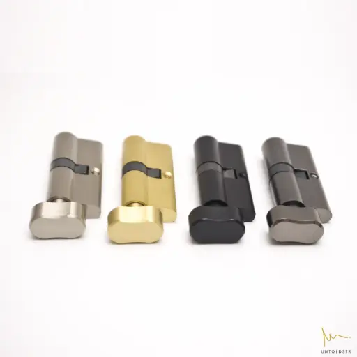 AK CYLINDER COIN LOCK - PEANUT SHAPE THUMBTURN - L70MM