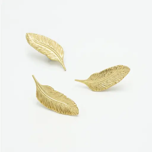 [07LDQ 铜羽毛双孔右] FEATHER