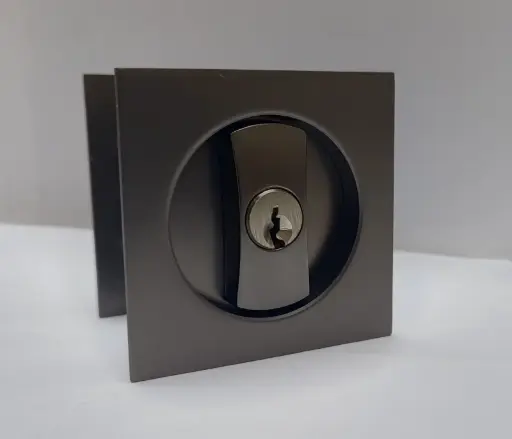 SLIDING DOOR LOCK - SQUARE (COIN LOCK)
