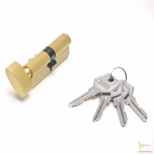 UTS CYLINDER LOCK - L75MM / ELLIPSE SHAPE THUMBTURN